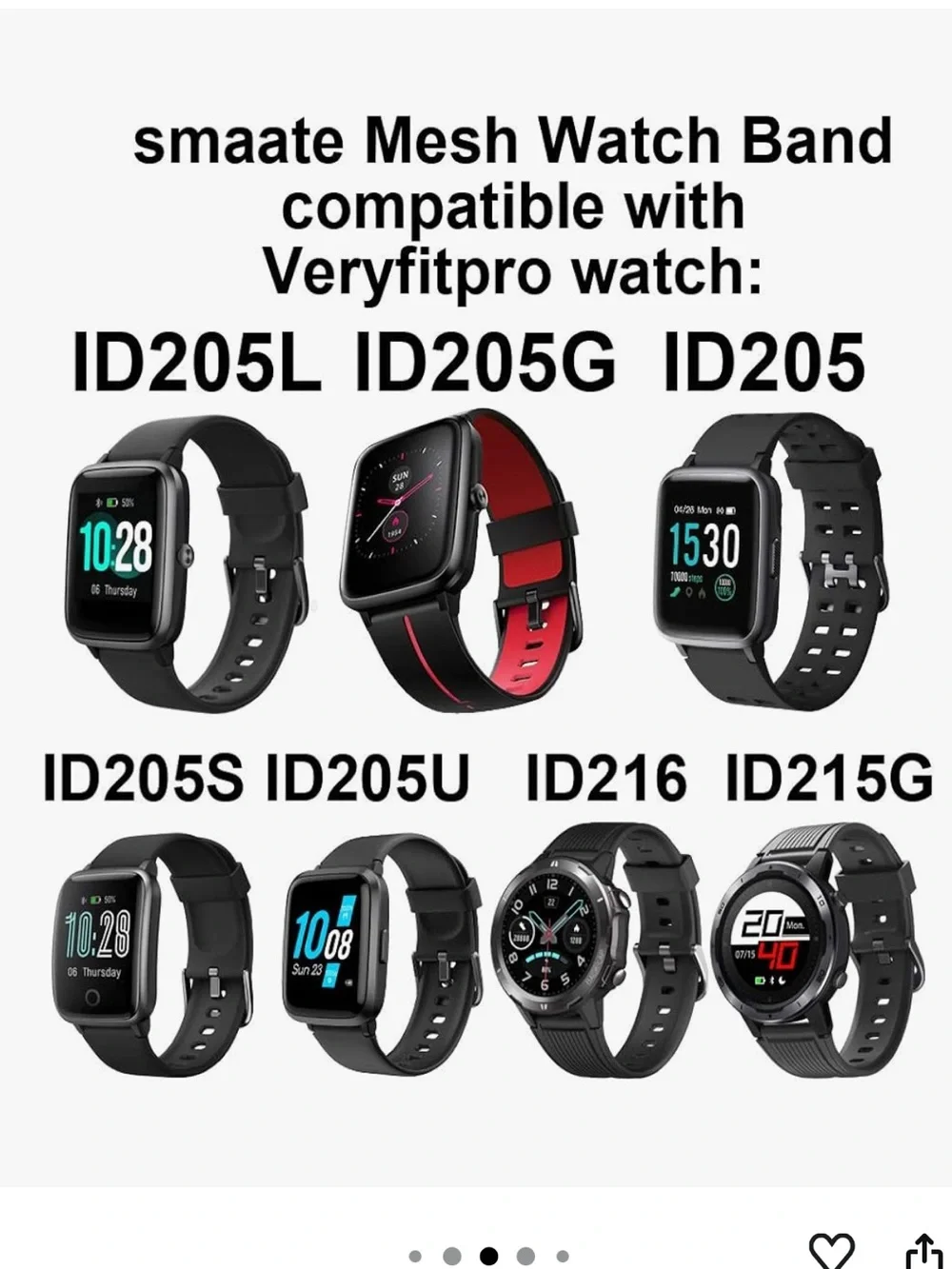 Replacement Smartwatch Bands for ID205 Series - Pink & Leopard Print NIB